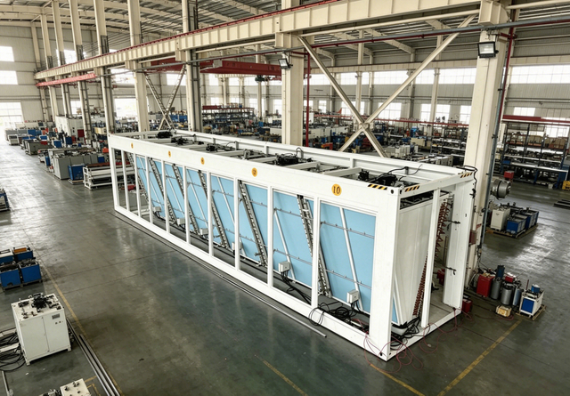 Sistem Kipas Dua Baris Dua Baris Penyejuk Kering Plat Lurus untuk Kegunaan Industri 